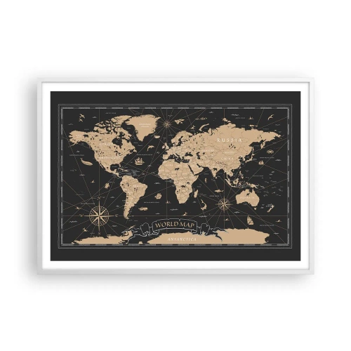 Affiche dans un cadre blanc - Poster - Les limites de mon monde - 100x70 cm