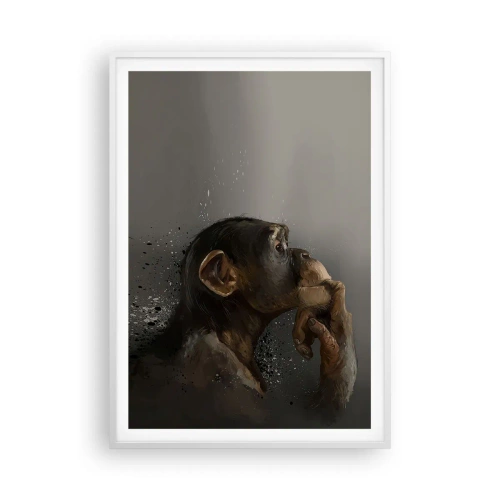 Affiche dans un cadre blanc - Poster - Certainement un penseur - 70x100 cm