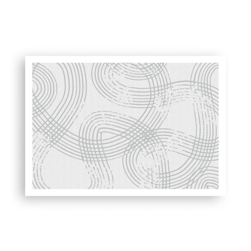 Affiche - Poster - Un motif subtil avec des lignes entrelacées dans des tons clairs - 100x70cm - Il n'y a pas de chemin droit - Décoration murale moderne pour le salon et la chambre ARTTOR