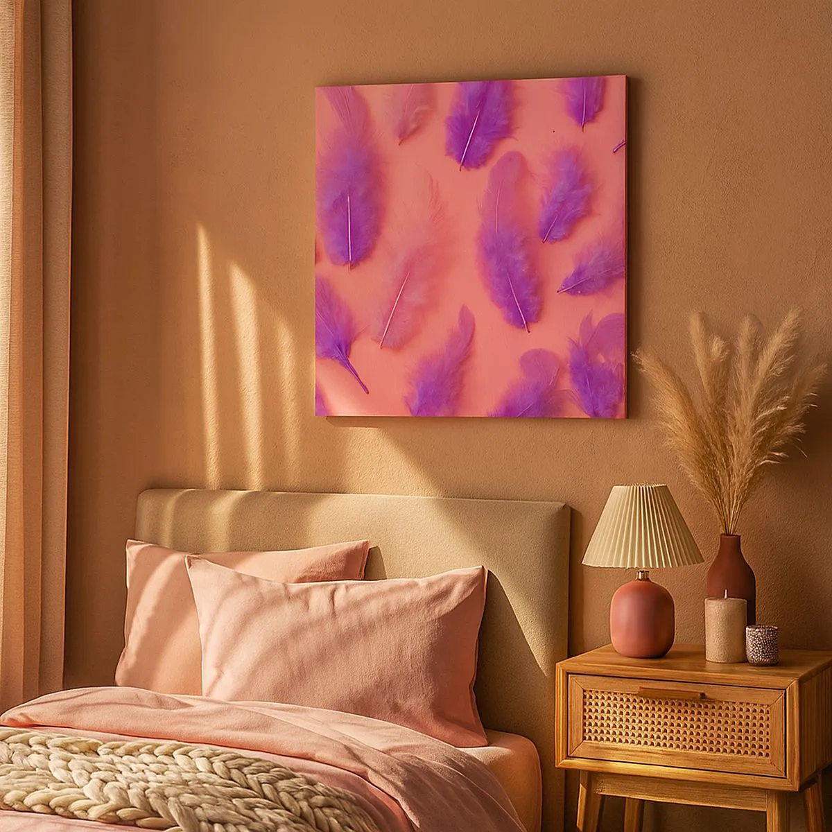 Impression sur toile - Image sur toile - Oiseau de désir lilas - 30x30 cm