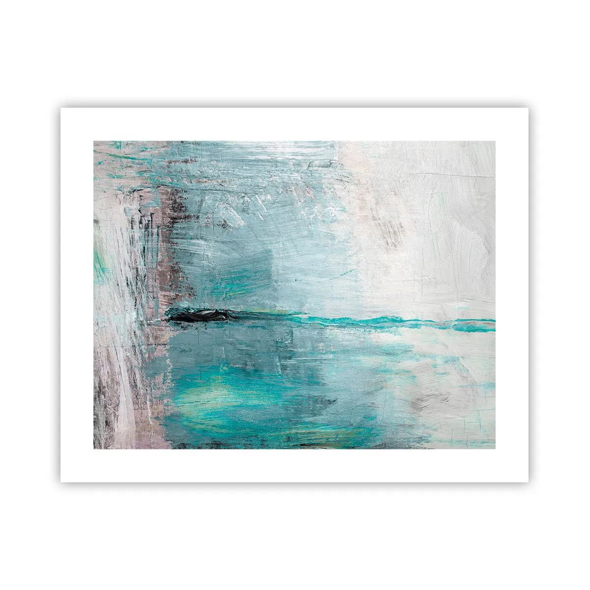 Affiche - Poster - Horizontalement en bleu - 50x40 cm