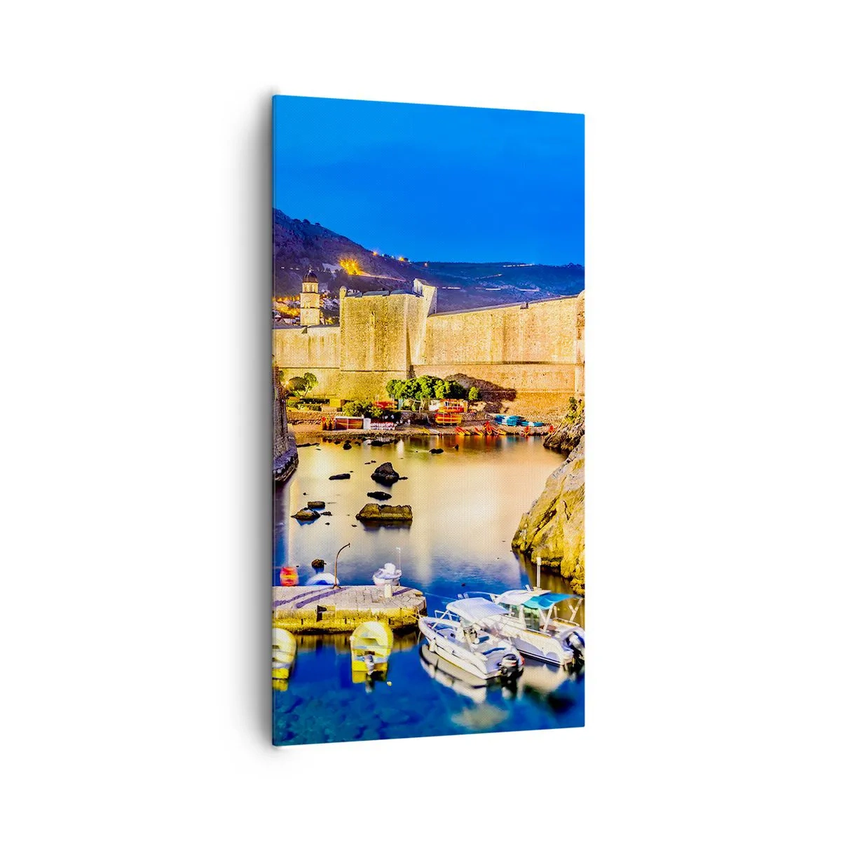 Impression sur toile - Image sur toile - Nuit illuminée sur l'Adriatique - 65x120 cm