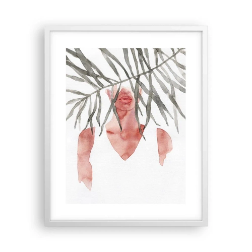 Affiche dans un cadre blanc - Poster - Dame des tropiques - 40x50 cm