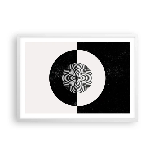 Affiche dans un cadre blanc - Poster - Harmonie de noir et blanc - 70x50 cm