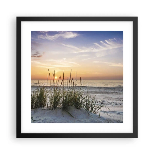 Affiche dans un cadre noir - Poster - Regarde, pense, ressent - 40x40 cm