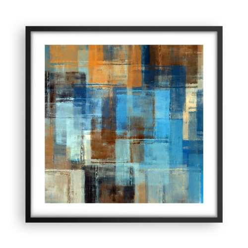 Affiche dans un cadre noir - Poster - A travers le voile bleu - 50x50 cm