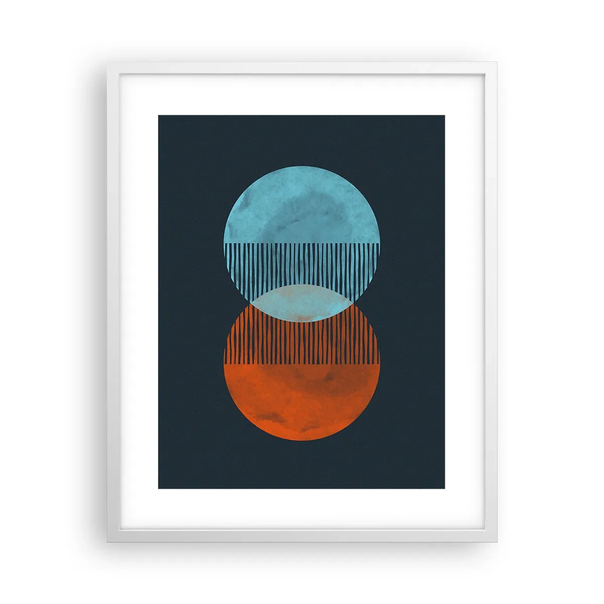 Affiche dans un cadre blanc - Poster - Fantaisie astronomique - 40x50 cm