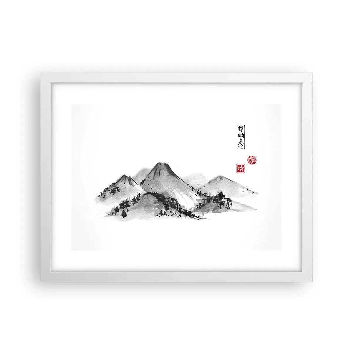 Affiche dans un cadre blanc - Poster - Au-delà de la distance - 40x30 cm