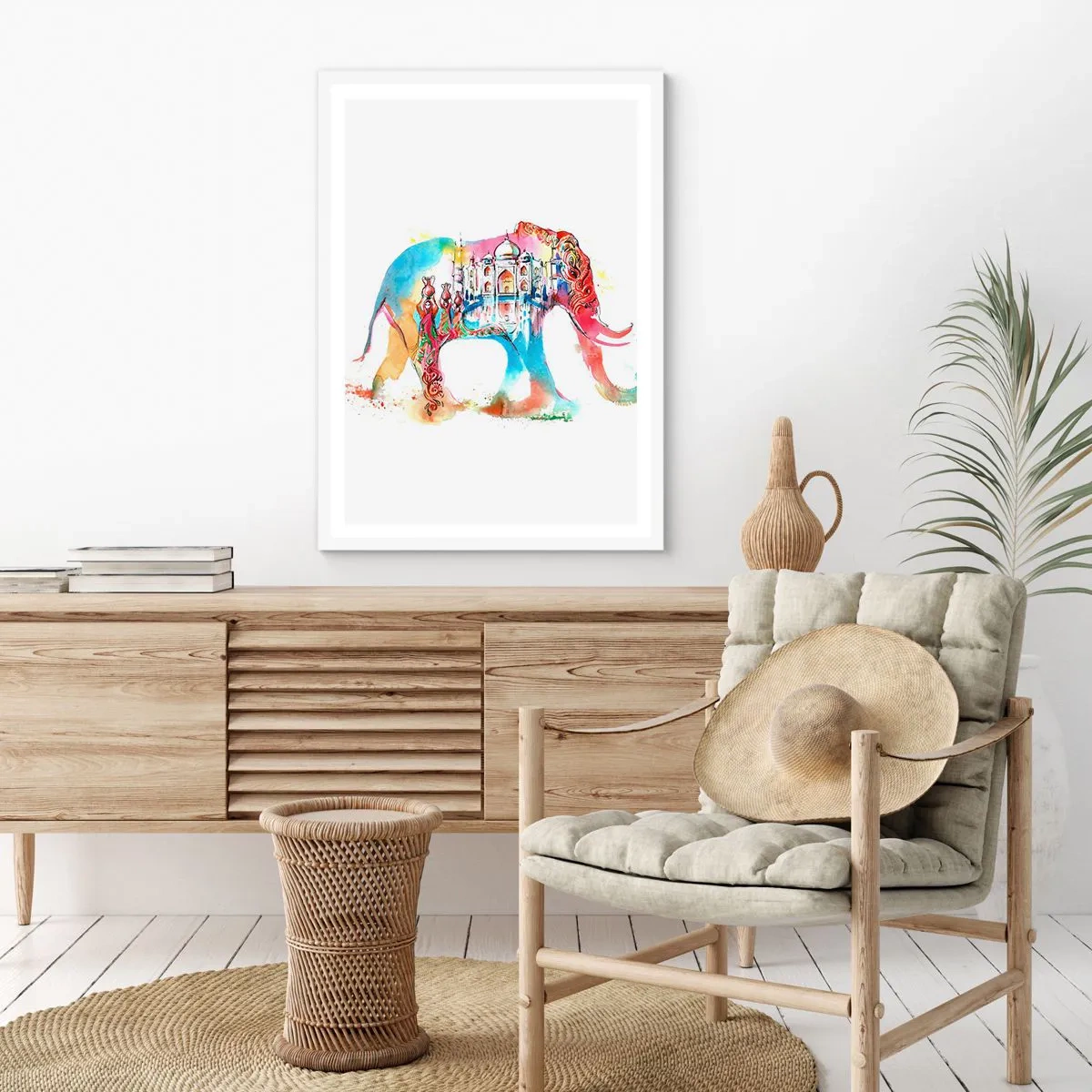 Affiche dans un cadre blanc - Poster - Inde - l'aura de l'amour - 70x100 cm