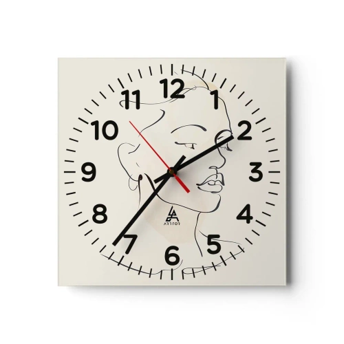 Horloge murale - Pendule murale - Une ligne certaine - 30x30 cm