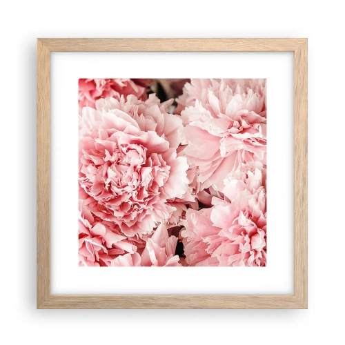 Affiche dans un chêne clair - Poster - Rêve rose - 30x30 cm