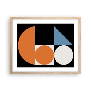 Affiche dans un chêne clair - Poster - Rangement de figures - 50x40 cm