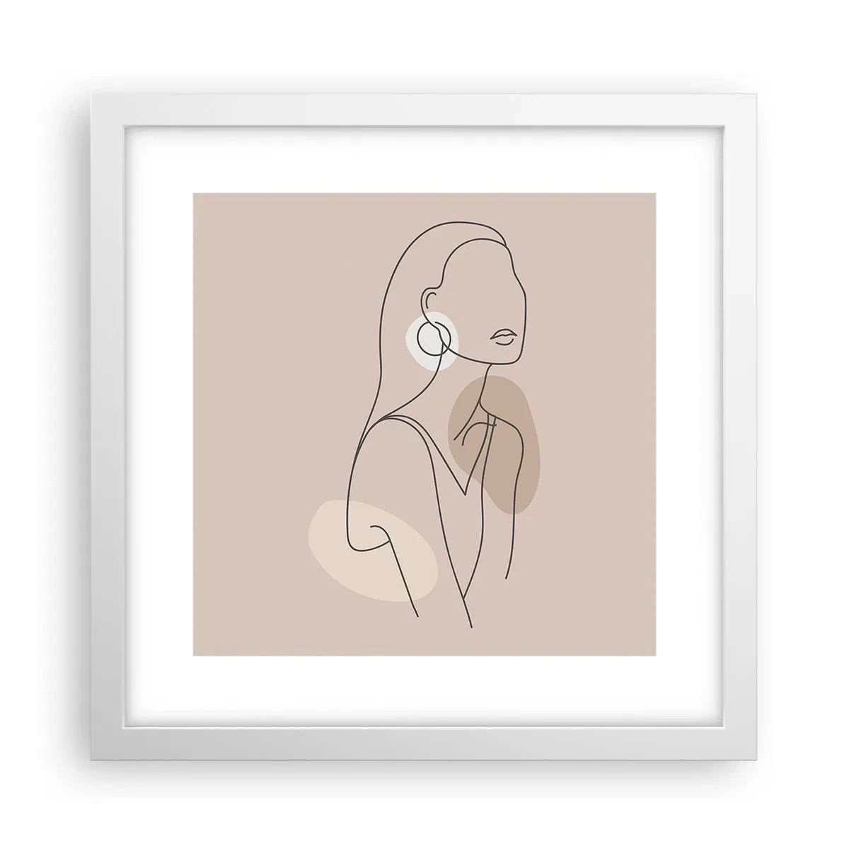 Affiche dans un cadre blanc - Poster - Icone féminin - 30x30 cm