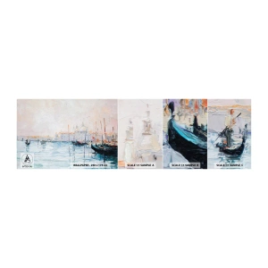 Échantillon de Papier Peint Autocollant Deluxe Sticker - Derrière l'eau, derrière le brouillard - Morceau, Ville, Venise - 100x30 cm