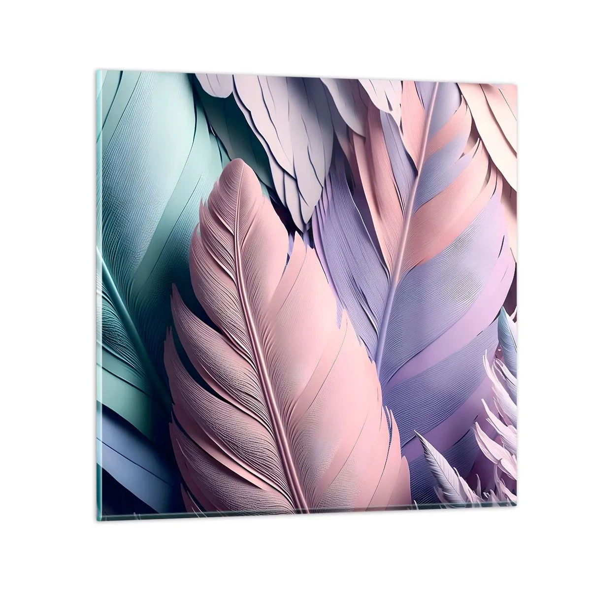 Impression sur verre - Image sur verre - Oiseau chic - 60x60 cm