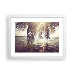 Affiche dans un cadre blanc - Poster - Vous pouvez vous balancer dans les nuages ​​à volonté - 40x30 cm