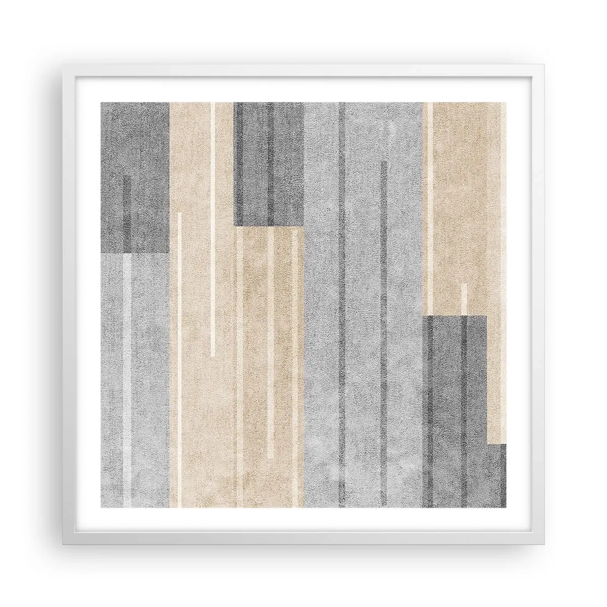 Affiche dans un cadre blanc - Poster - Composition : se tenir droit - 60x60 cm