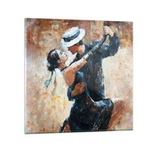 Impression sur verre - Image sur verre - À la Rudolf Valentino - 50x50 cm