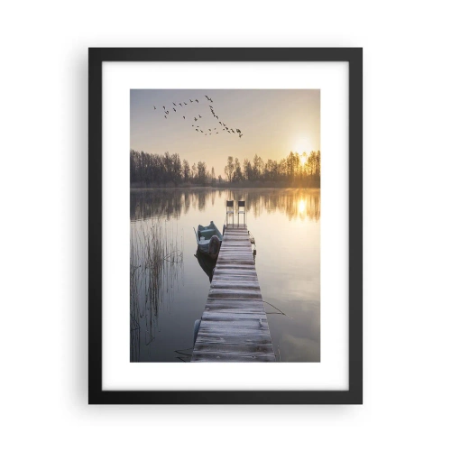 Affiche dans un cadre noir - Poster - Je reviendrai - 30x40 cm