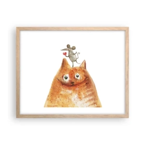 Affiche dans un chêne clair - Poster - Amour paradoxal - 50x40 cm