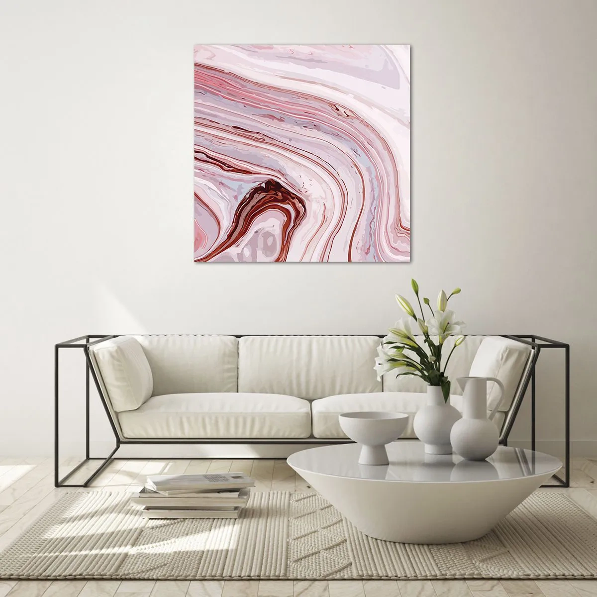 Impression sur verre - Image sur verre - Tout droit, puis tout en bas - 40x40 cm