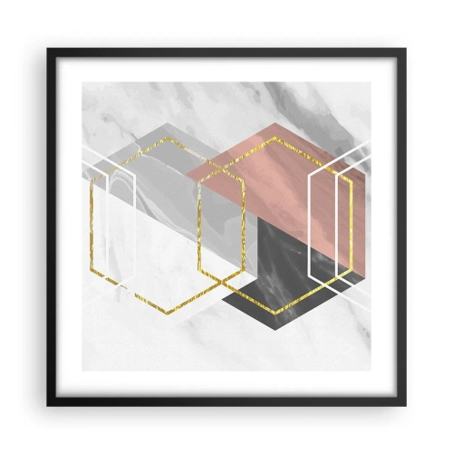 Affiche dans un cadre noir - Poster - Composition en chaîne - 50x50 cm