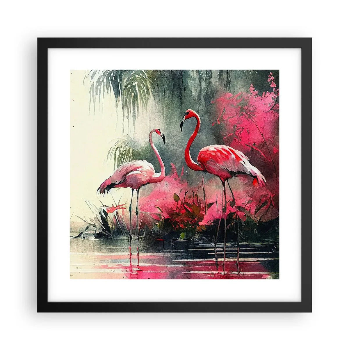 Affiche dans un cadre noir - Poster - Une leçon de grâce naturelle - 40x40 cm