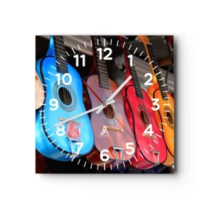 Horloge murale - Pendule murale - Ambiance latine - 30x30 cm