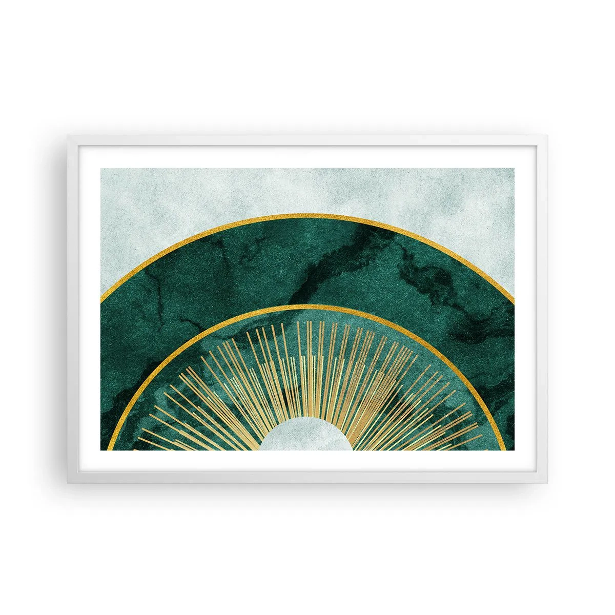 Affiche dans un cadre blanc - Poster - Un autre système solaire - 70x50 cm