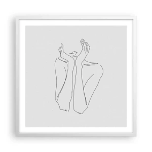 Affiche dans un cadre blanc - Poster - De quoi rêvent les femmes - 60x60 cm