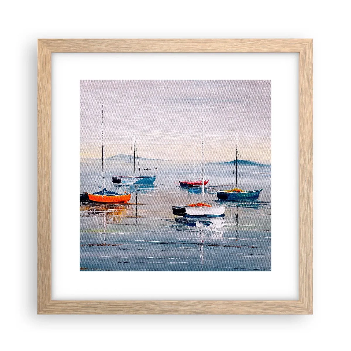 Affiche dans un chêne clair - Poster - Un repos bien mérité - 30x30 cm