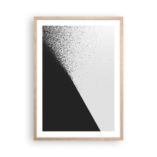 Affiche dans un chêne clair - Poster - De plus en plus vite, de plus en plus - 50x70 cm