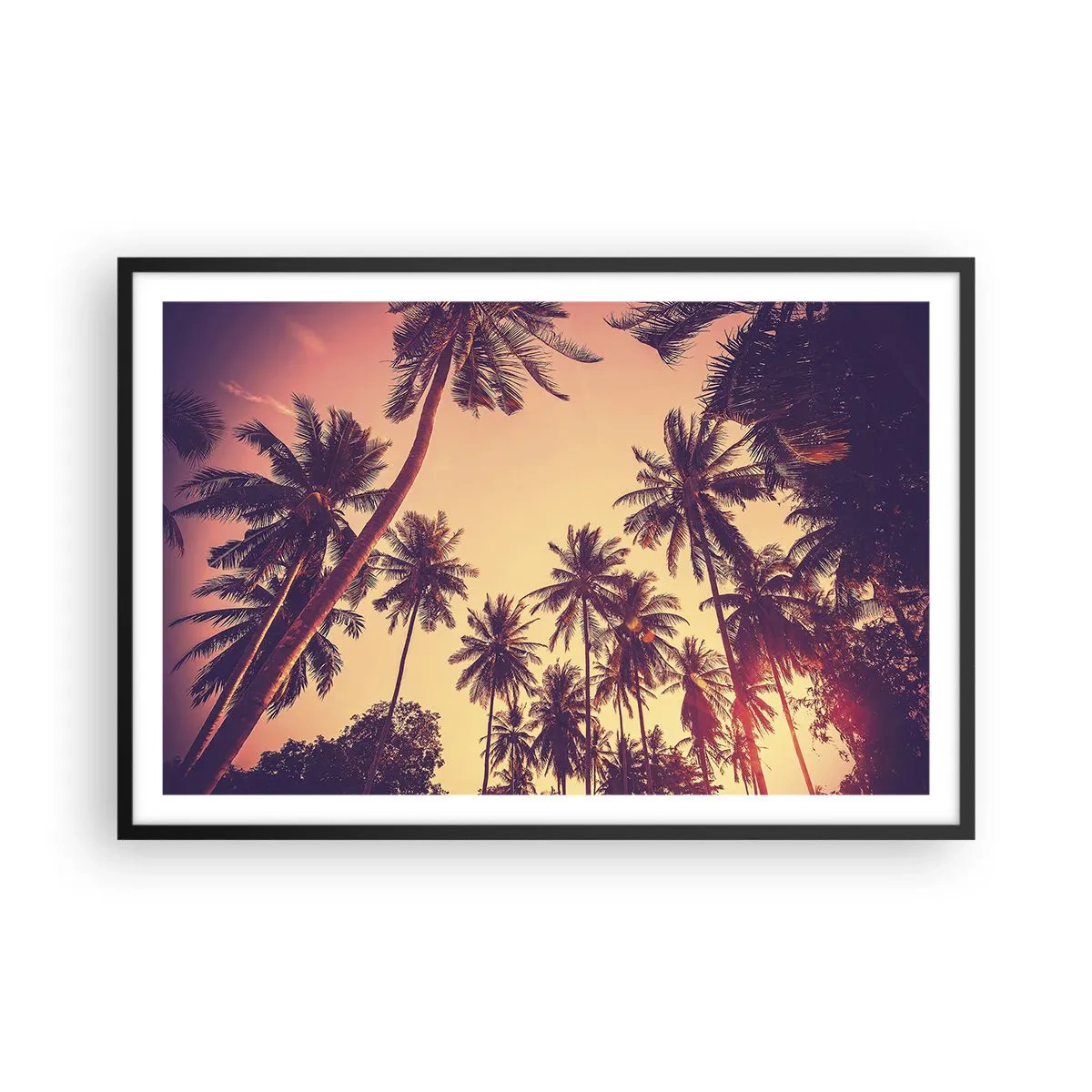 Affiche dans un cadre noir - Poster - Variation tropicale - 91x61 cm