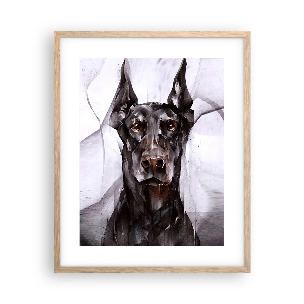 Affiche dans un chêne clair - Poster - Né noble - 40x50 cm