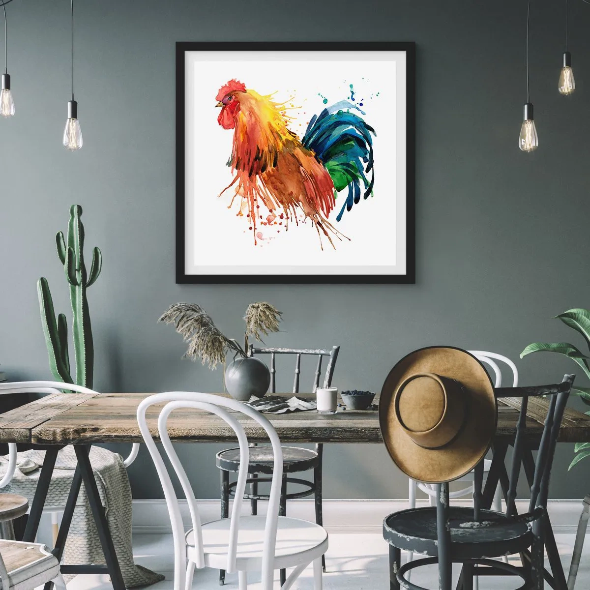 Affiche dans un cadre noir - Poster - Robe royale, fierté royale - 40x40 cm