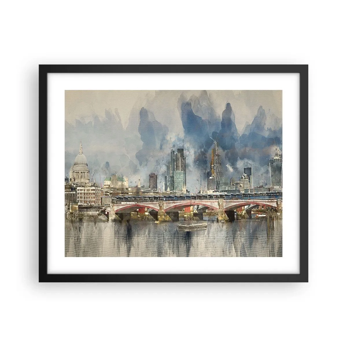 Affiche dans un cadre noir - Poster - Londres dans toute sa splendeur - 50x40 cm