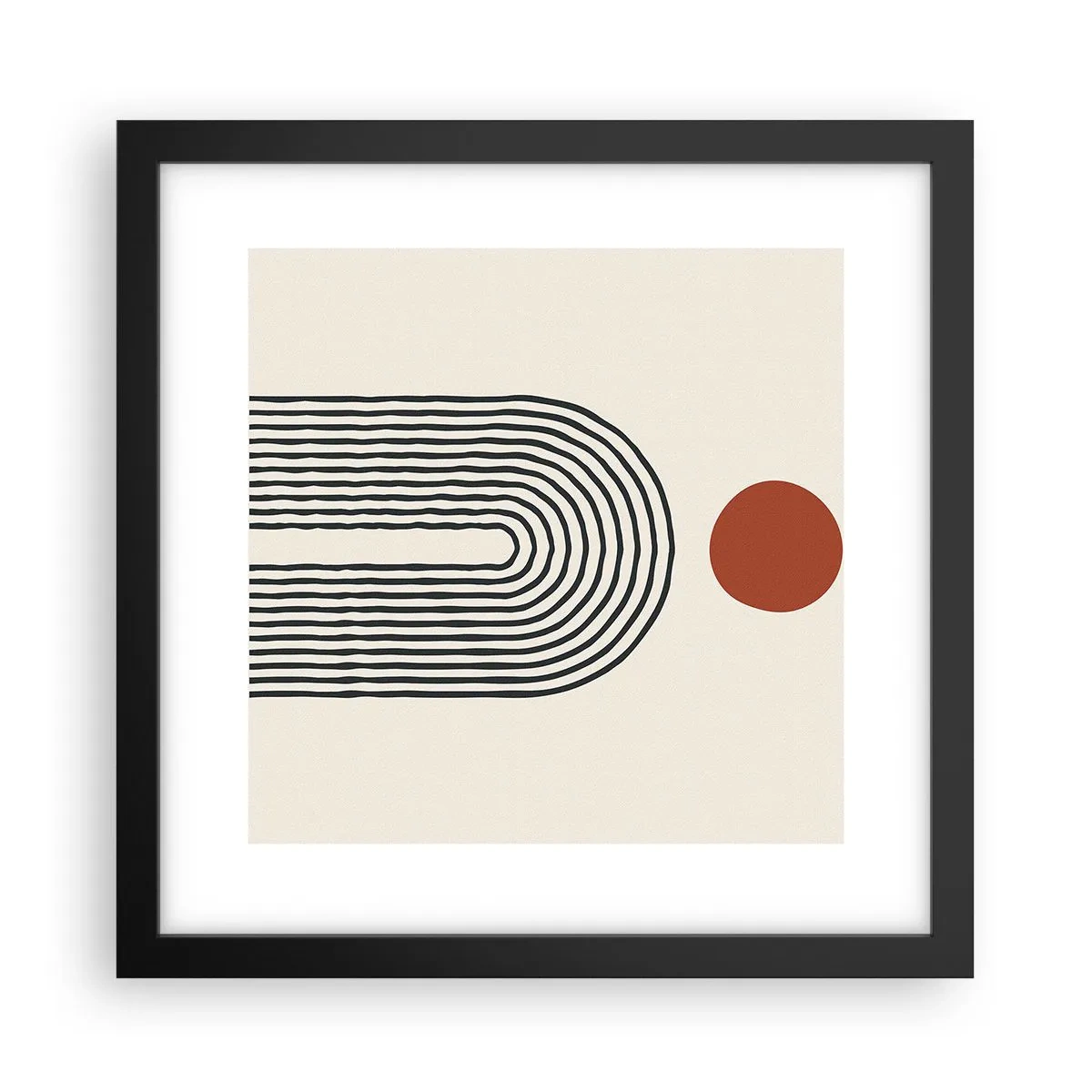 Affiche dans un cadre noir - Poster - Le magnétisme des formes et des couleurs - 30x30 cm