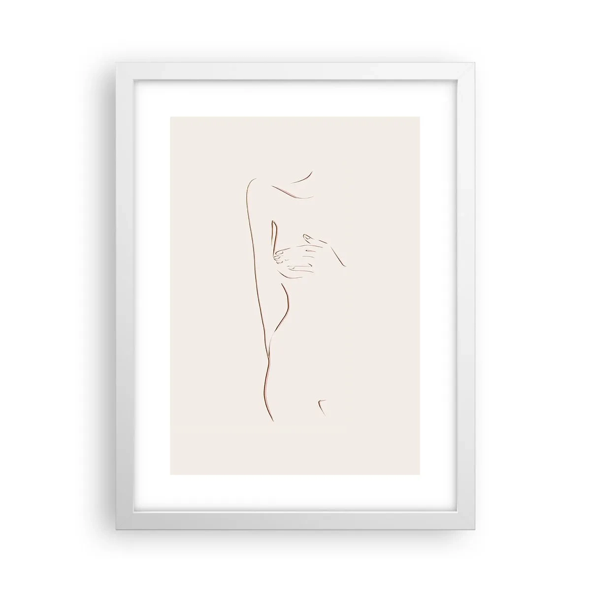 Affiche dans un cadre blanc - Poster - La forme du désir - 30x40 cm