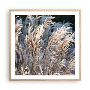 Affiche dans un chêne clair - Poster - Habillé de givre - 60x60 cm