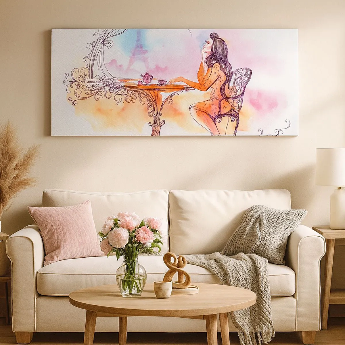 Impression sur toile - Image sur toile - Le chic parisien - 100x40 cm