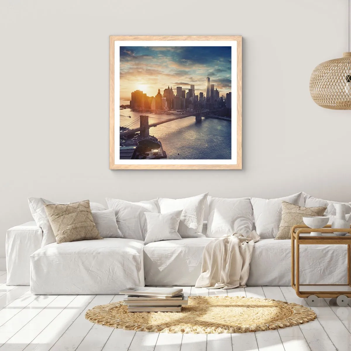 Affiche dans un chêne clair - Poster - Monument de la culture occidentale - 60x60 cm