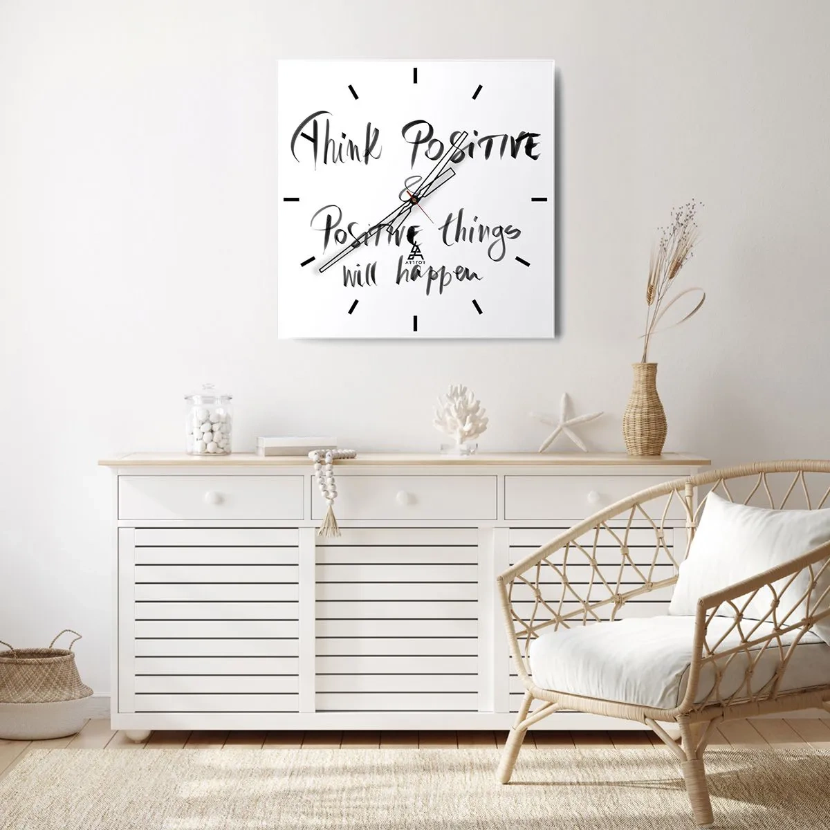 Horloge murale - Pendule murale - Comment vivre? - 30x30 cm