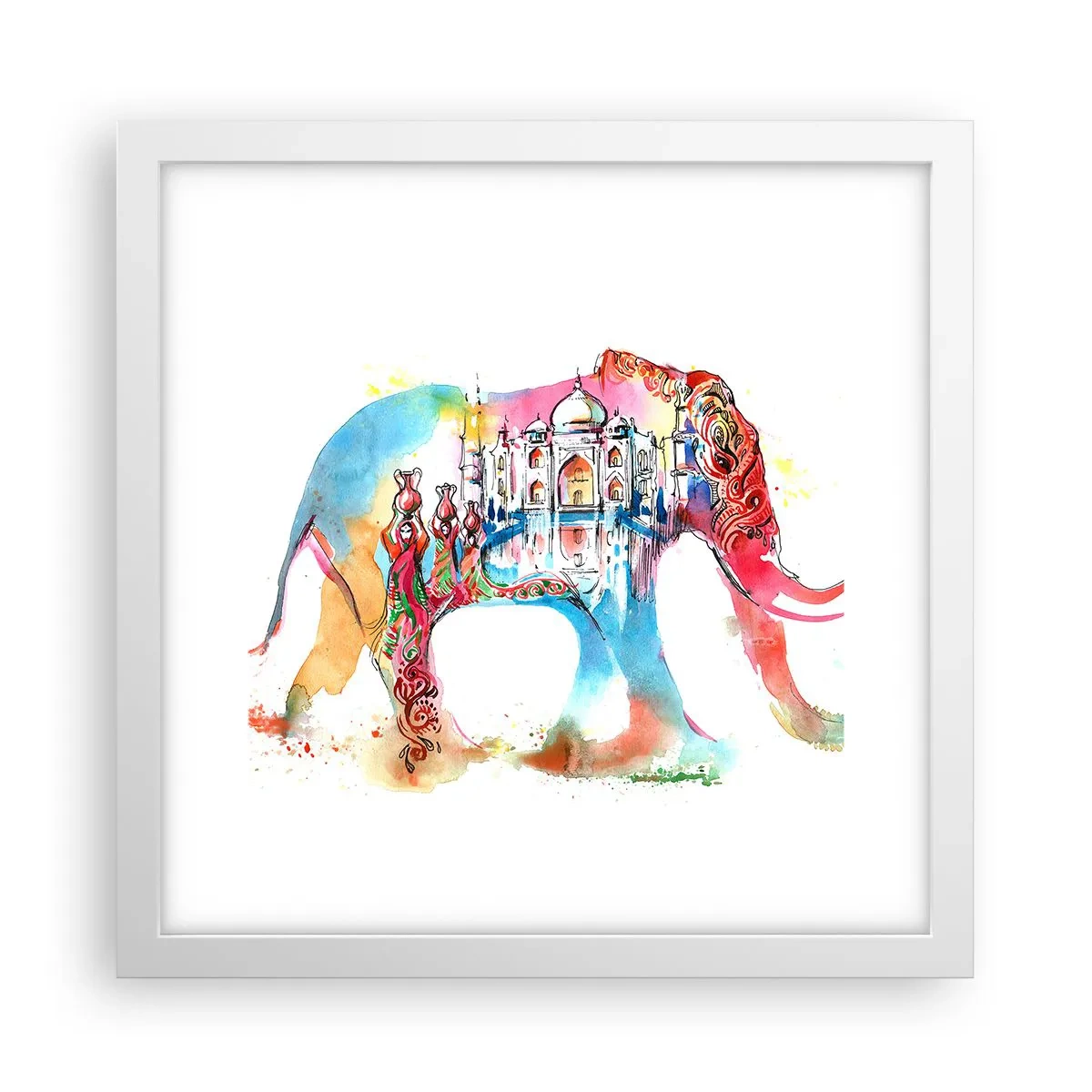 Affiche dans un cadre blanc - Poster - Inde - l'aura de l'amour - 30x30 cm