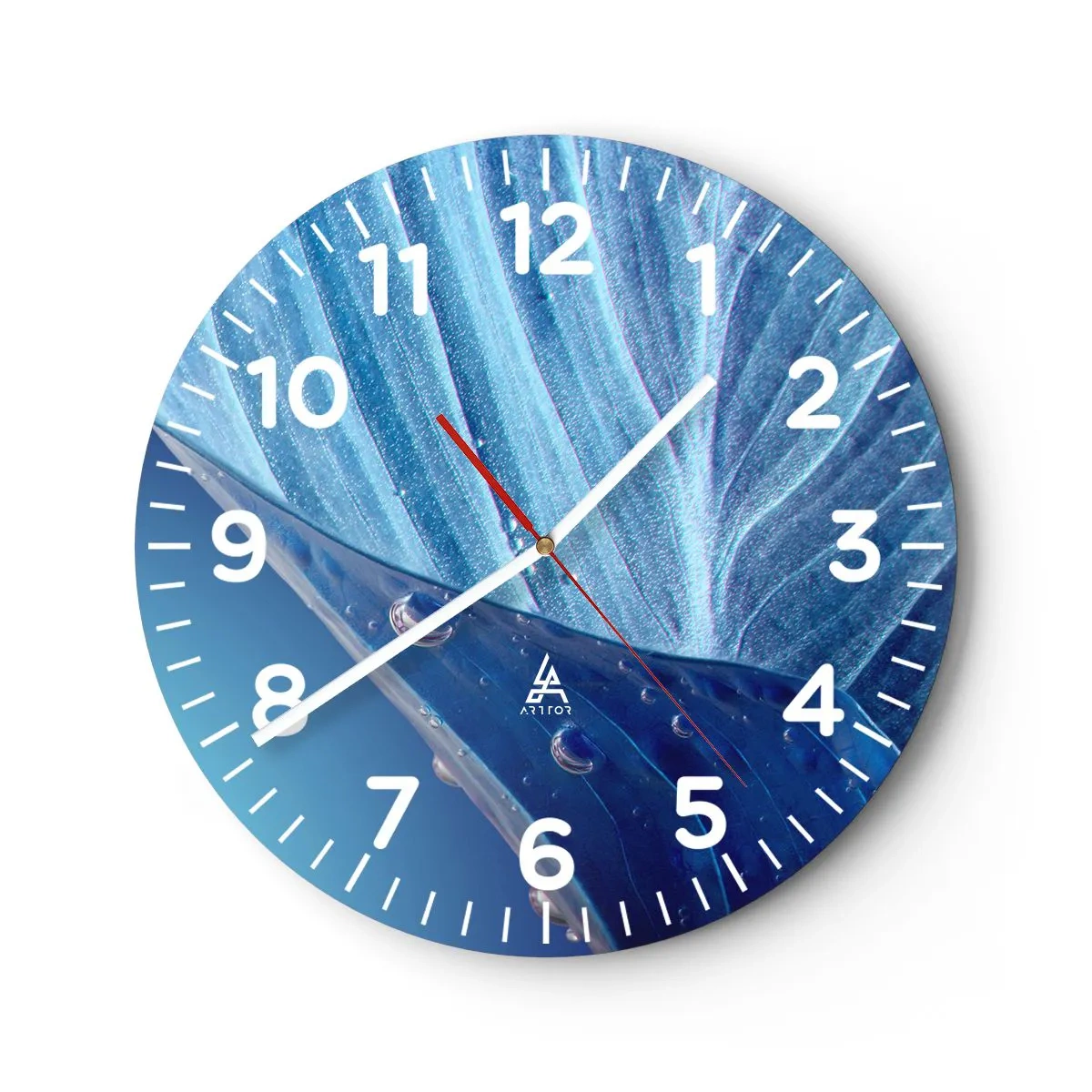 Horloge murale - Pendule murale - Gouttes cachées du bleu - 30x30 cm