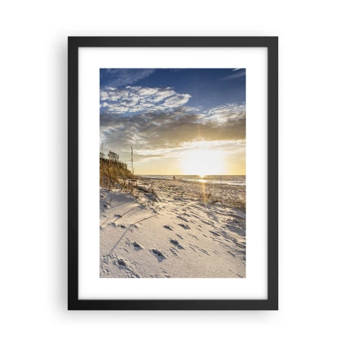 Affiche dans un cadre noir - Poster - Invitation à la ballade - 30x40 cm