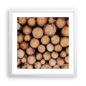 Affiche dans un cadre blanc - Poster - Nouveau commencement - 40x40 cm