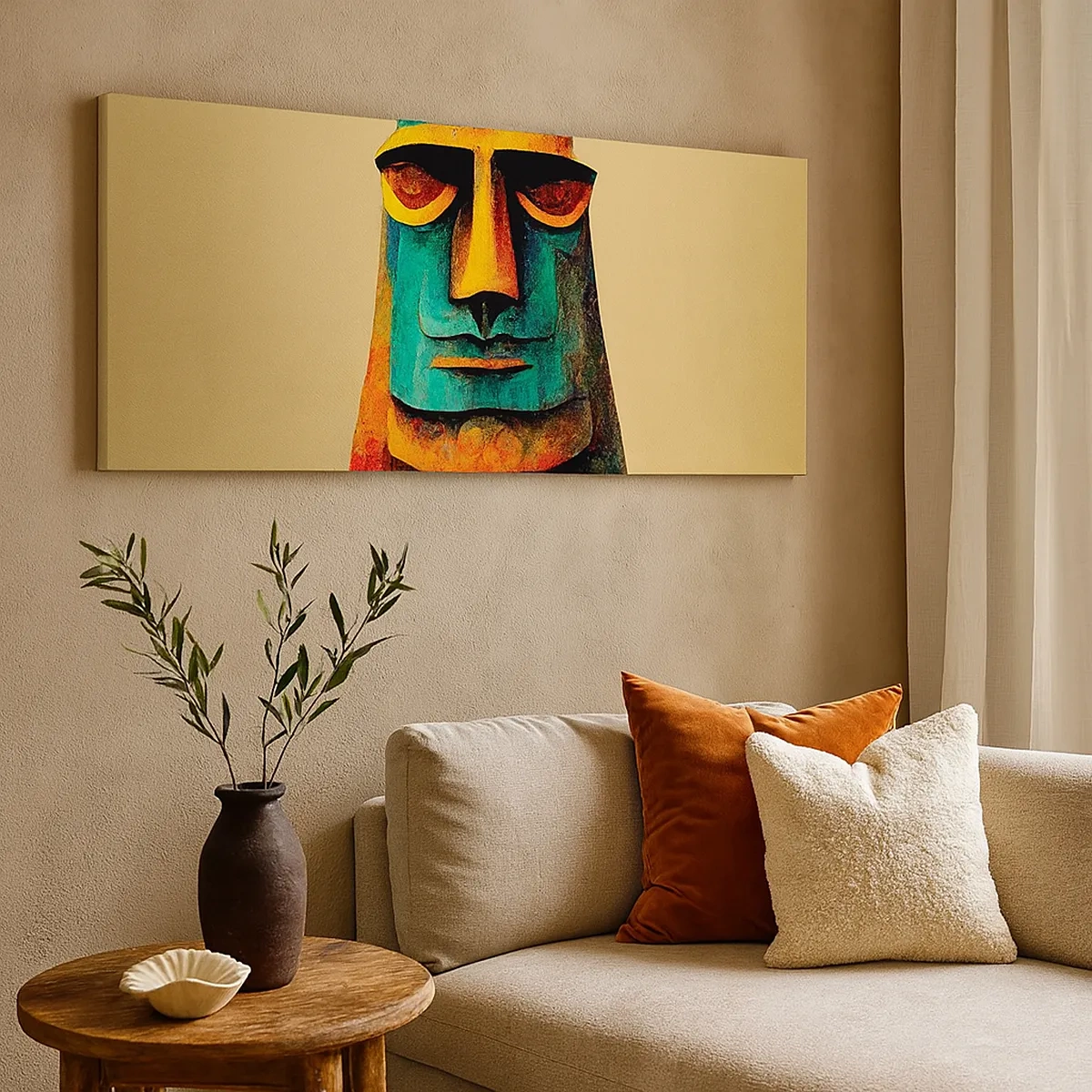 Impression sur toile - Image sur toile - Statuesque et sympathique - 30x30 cm