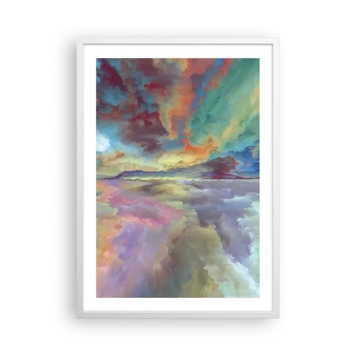 Affiche dans un cadre blanc - Poster - Deux paradis - 50x70 cm