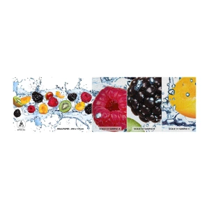 Échantillon de Papier Peint Premium Canvas - Amusez-vous avec nous - Fruit, Abstraction, 3D - 100x30 cm