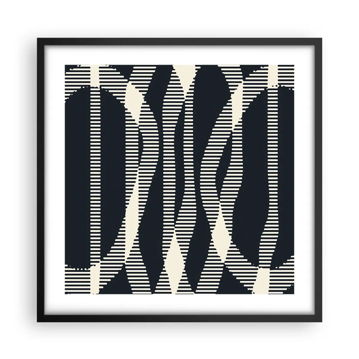 Affiche dans un cadre noir - Poster - Une tentative de briser l'obscurité - 50x50 cm